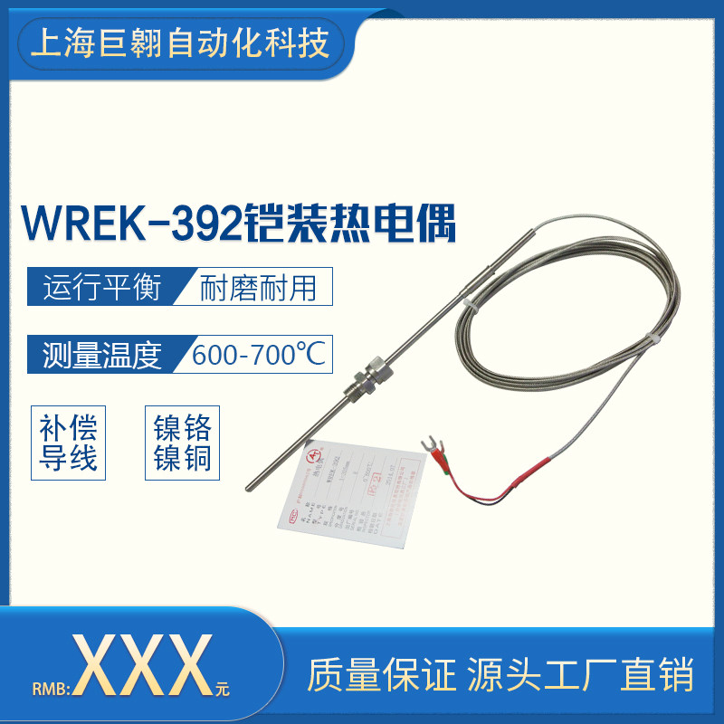 上海铠装热电偶温度传感器探针式