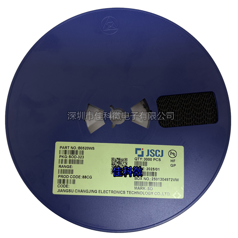 CJ长晶 B0520LW/WS B0530W/WS B0540W/WS丝印SD/SE/SF SOD123/323