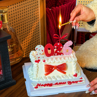 抱抱酱原创版权2026新年跨年数字印花亚克力蛋糕插卡装饰摆件配件