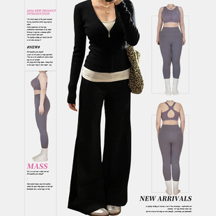 胖mm宽松显瘦梨型身材慵懒裤 女秋冬加绒大码 子 阔腿牛仔裤 黑色A版