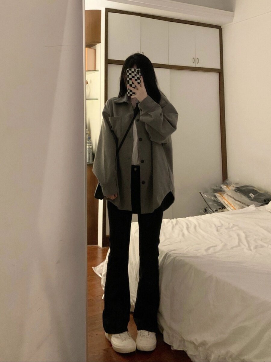 High Waisted Fleece Lined Black Horseshoe Flare Denim - Product image 3