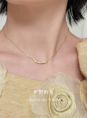 s925银项链微笑锁骨链小众配饰女