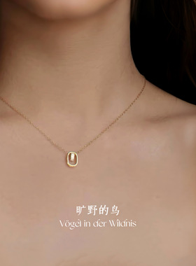 Vögel「时来运转」s925银高级感灵动爆闪转运珠圆环项链女锁骨链