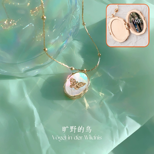 Vögel「蝴蝶的相盒」相片吊坠定制可放照片项链闺蜜生日礼物女生