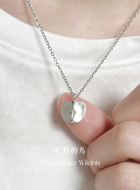 Vögel「银苹果」吊坠趣味锁骨链高级感小众设计项链配饰女毛衣链