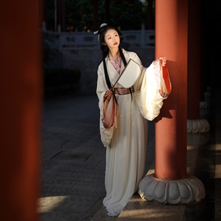 烟芷雨 原创汉服战国袍马山楚墓直裾复原传统交领大放量 十米布