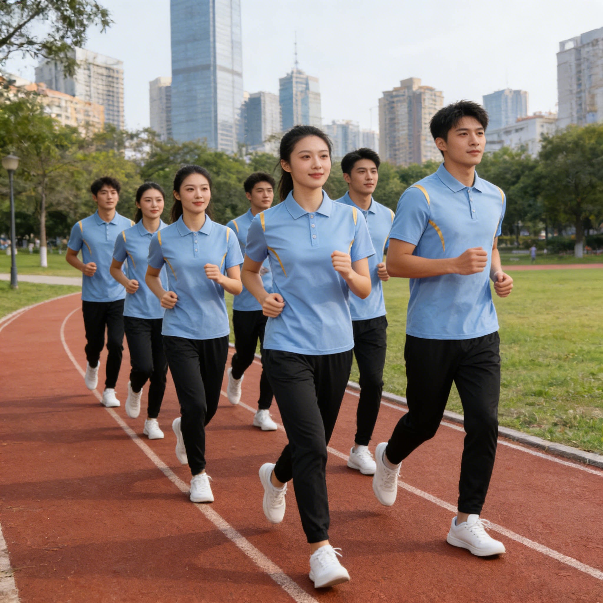 中国队速干短袖男女运动T恤游泳教练Polo衫武术训练半袖工服定制