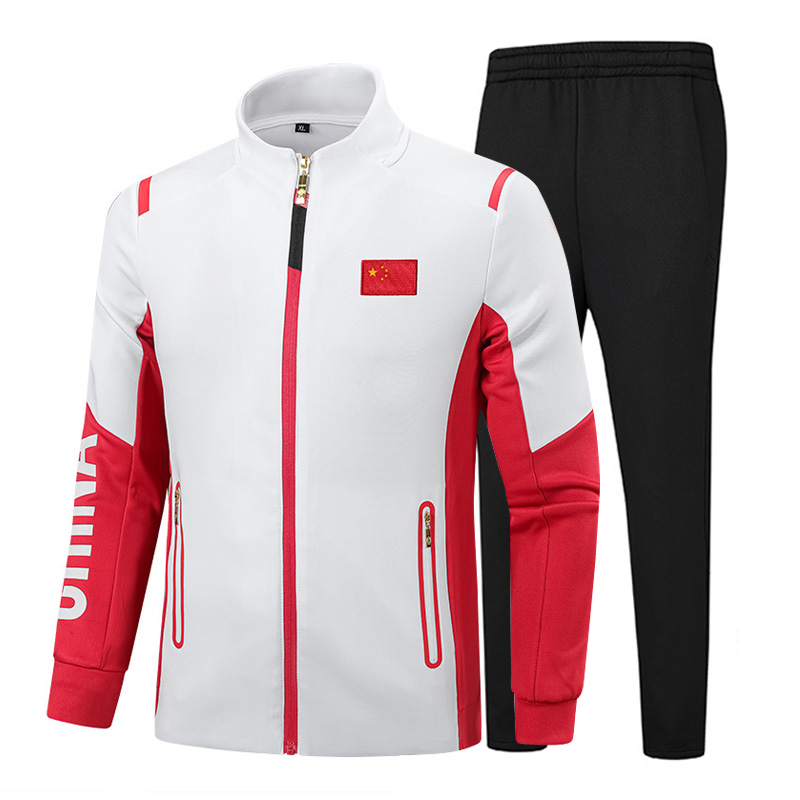 春秋国旗茄克体育生训练褂子