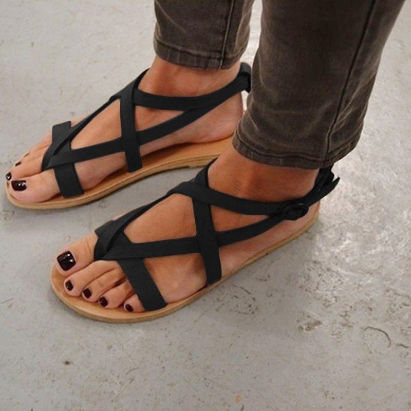 度假凉鞋女沙滩泰国罗马Ladies Flat Sandals Women Beach Shoes