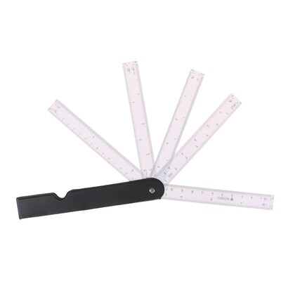 Foldable Fan Shape Architects Scale Ruler with 5 Blades for