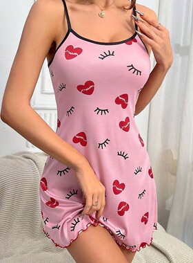Cross border printed sleepwear for women's home wear