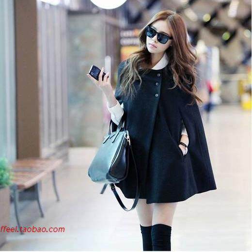 斗篷毛呢外套女20autumn