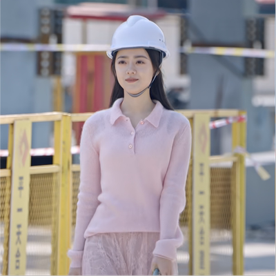 骄阳似我聂曦光赵今麦同款超好看海马毛polo领毛衣女秋冬针织衫女