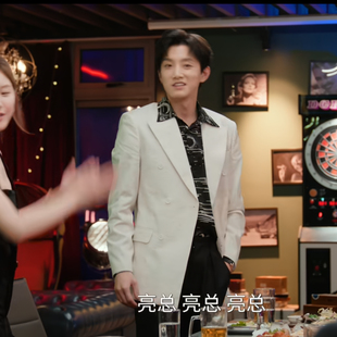 许我耀眼陈伟霆蒋亮范世錡同款英伦风时尚双排扣纯色男士西服外套