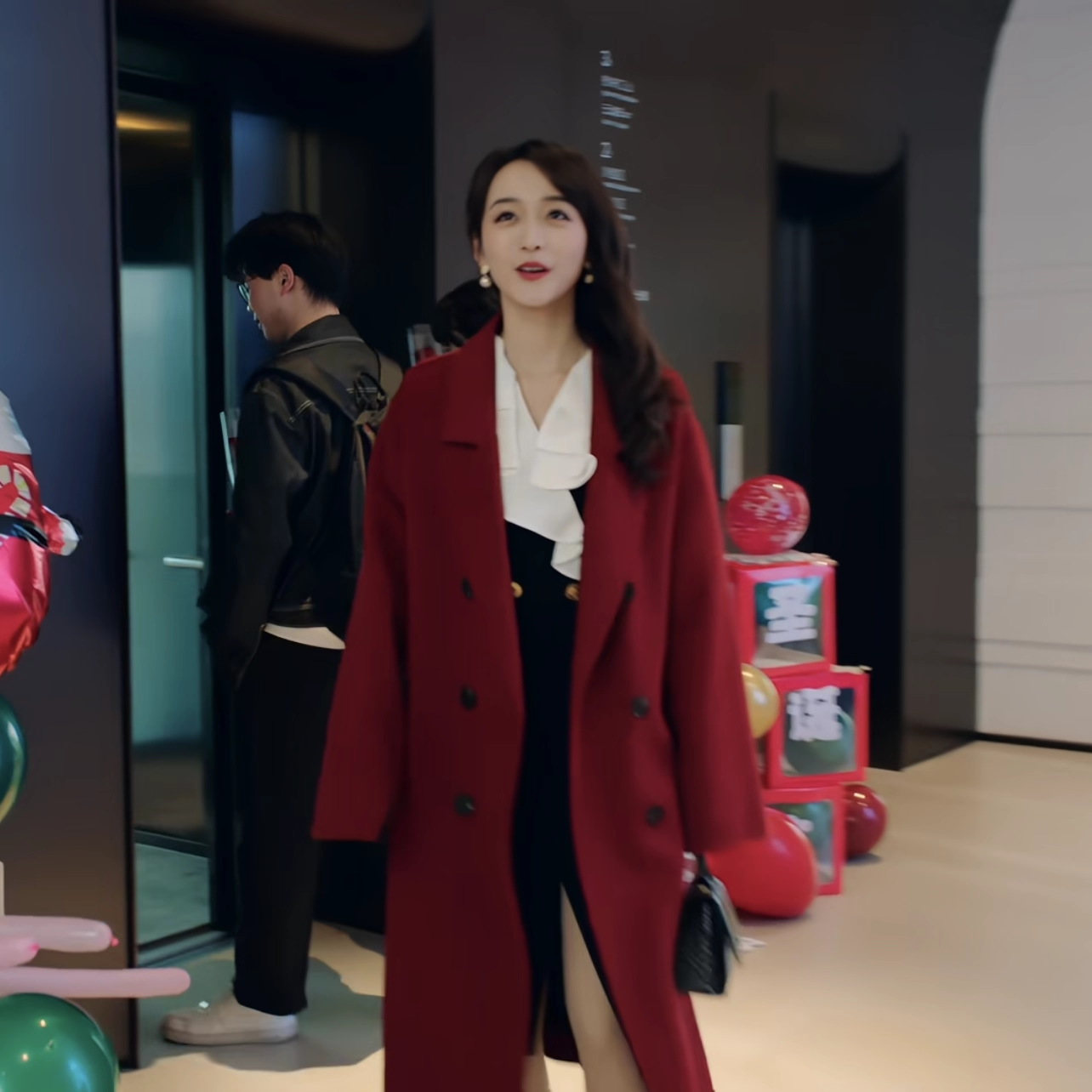 婚姻攻略苏离何泓姗同款毛呢大衣女中长款秋冬大翻领宽松加厚外套