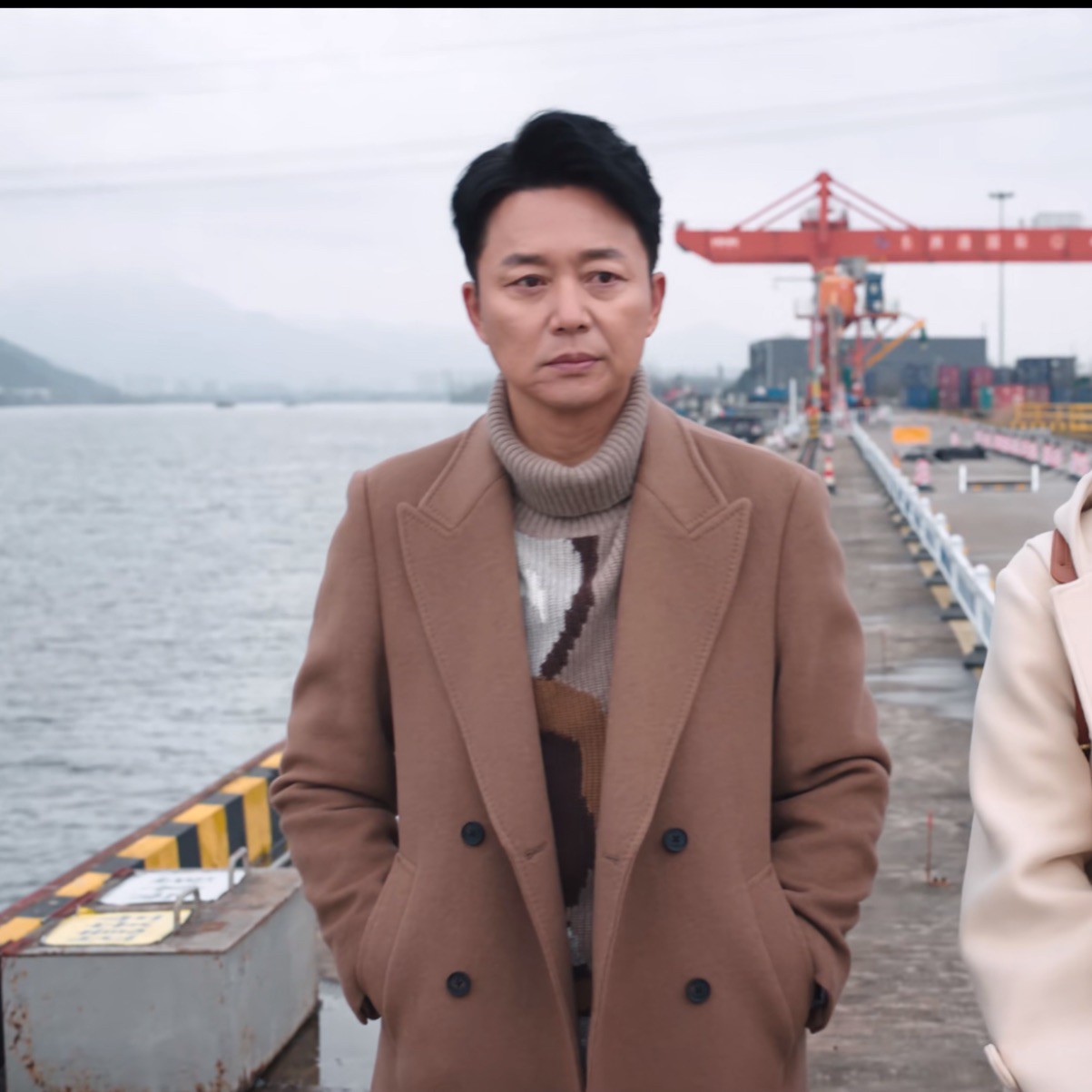 蔷薇风暴周杭刘奕君同款毛呢大衣男中长款冬季加厚风衣双面呢外套