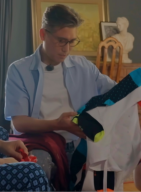 地球超新鲜刘宇宁李乃文同款宽松短袖衬衫男士半袖薄款蓝色衬衣夏