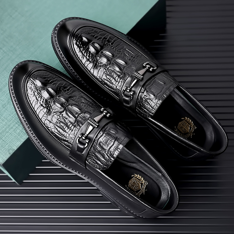 坦森公牛休闲一脚蹬豆豆鞋商务