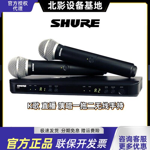 舒尔一拖二演出话筒无线麦克风