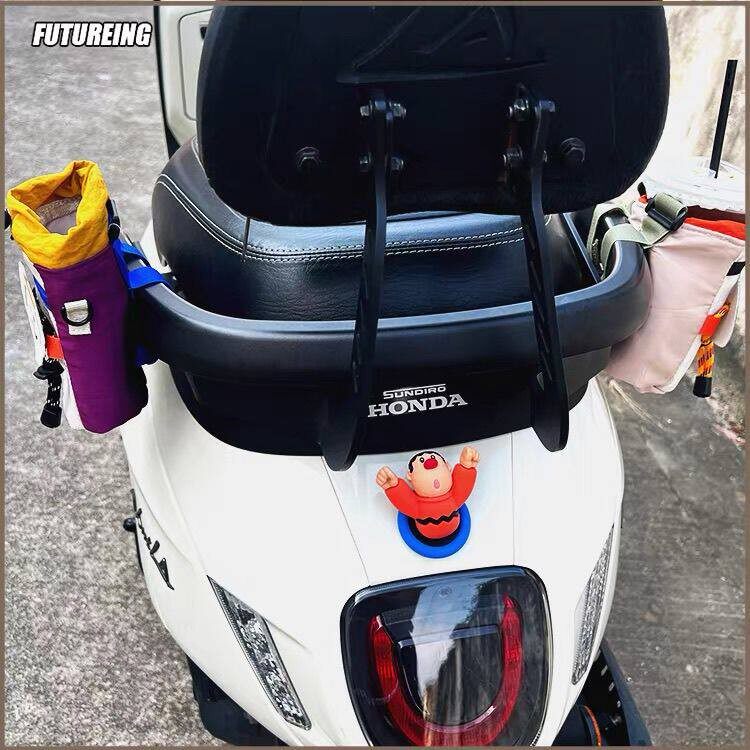 适用于本田ns125la摩托车尾部哆啦A梦大熊胖虎立体可爱装饰摆件