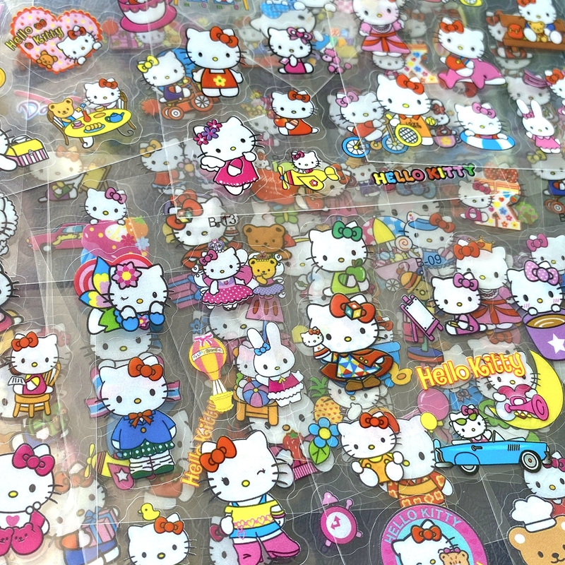 hello kitty转印贴凯蒂猫卡通ins水杯贴纸可爱KT猫水晶标防水车贴