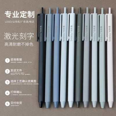 BESGU素色集肤感磨砂按动中性笔