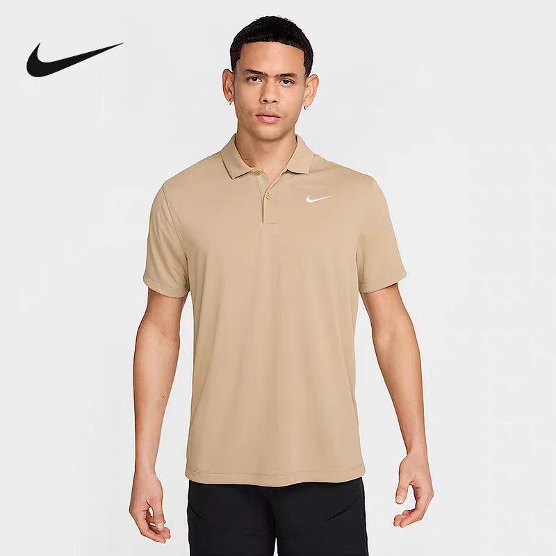 耐克NIKE男速干刺绣网球翻领短袖