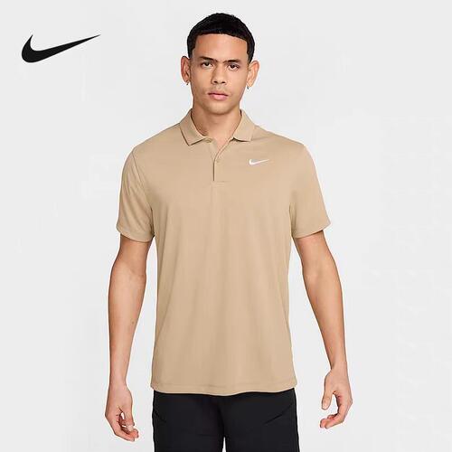 耐克NIKE男速干刺绣网球翻领短袖