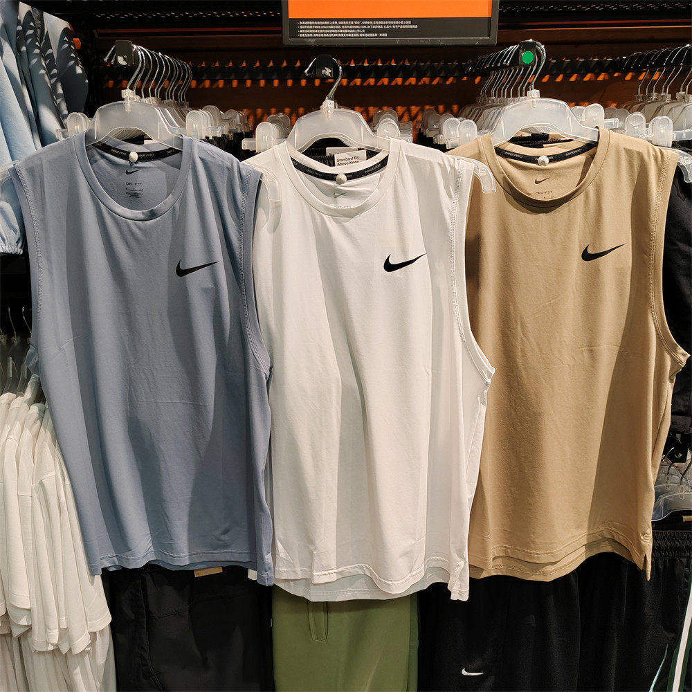 耐克NIKE奥莱正品男运动休闲速干透气宽松篮球背心无袖短袖CZ1185
