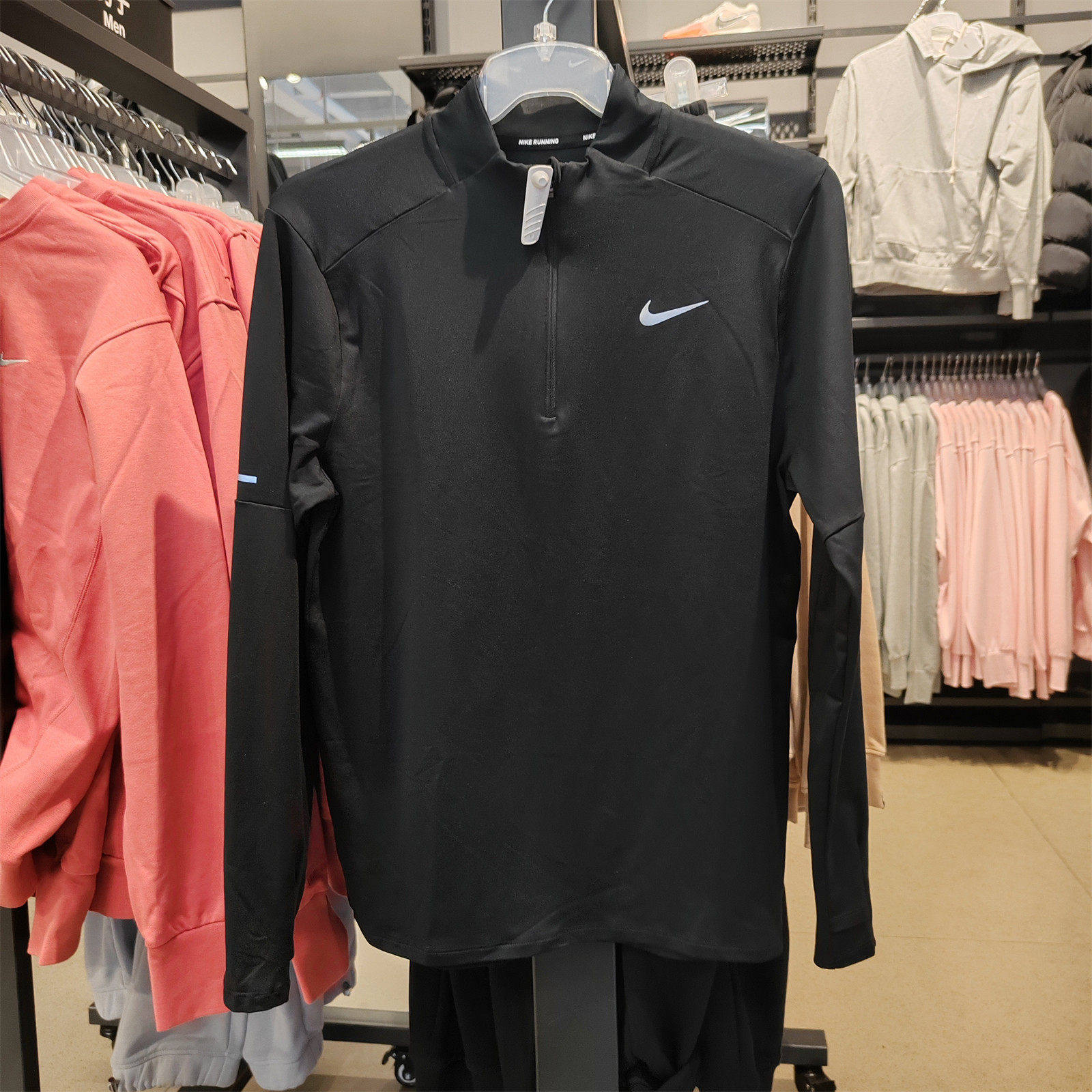 耐克NIKE速干防晒半拉链立领长袖