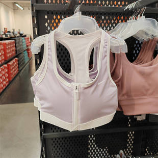 耐克NIKE奥莱正品 女运动休闲前拉链中强度支撑文胸内衣背心IF0615