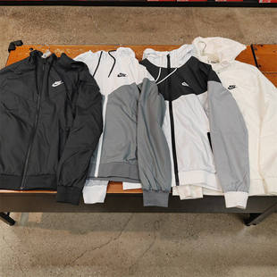 Nike耐克正品男女运动休闲外套梭织风行者冲锋衣连帽衫夹克727325