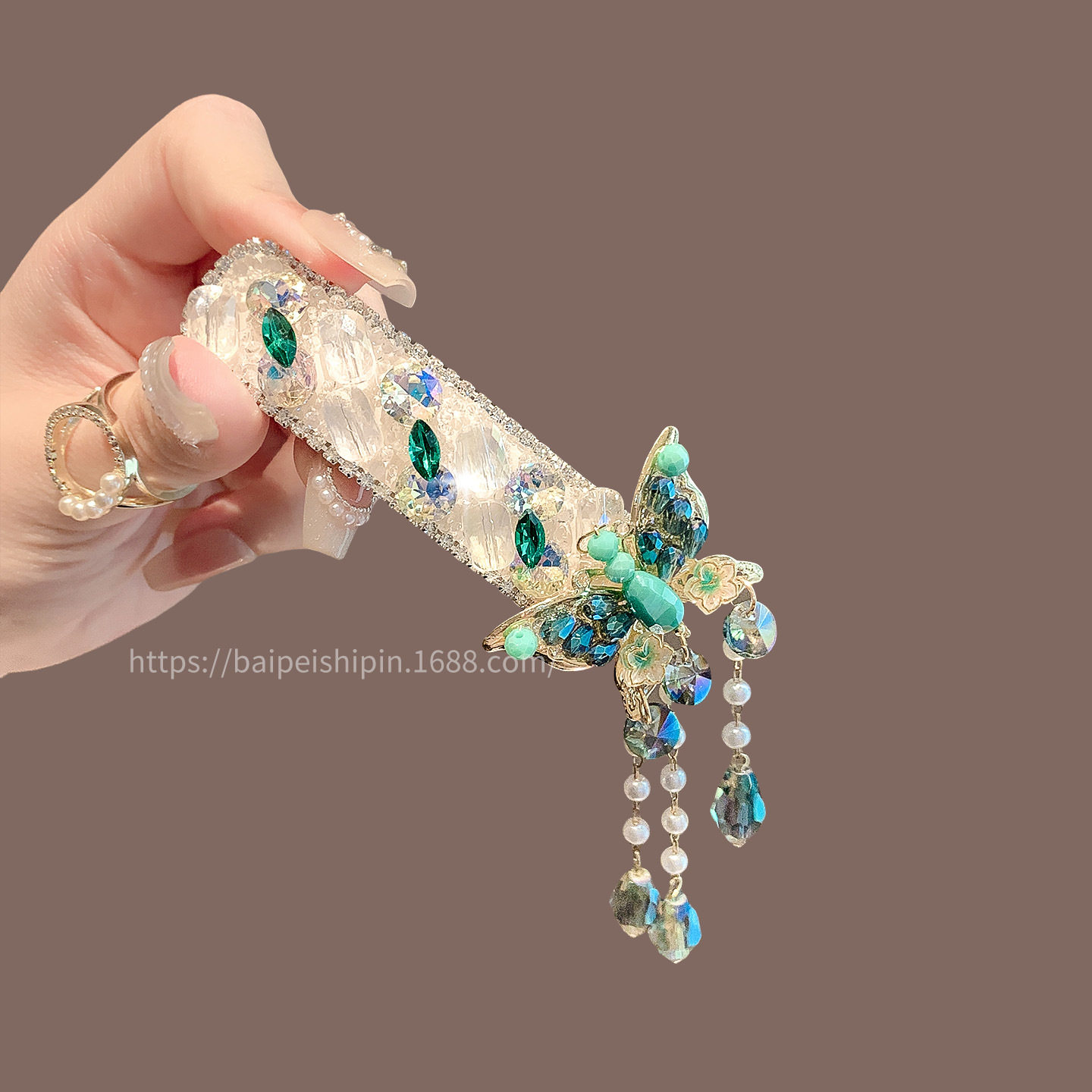 新中式超仙银色流苏水钻发夹女2025新款侧边刘海夹民族风新娘头饰,饰品/流行首饰/时尚饰品新,民族风发饰,淘宝优惠券,粉丝福利购,淘宝优惠卷