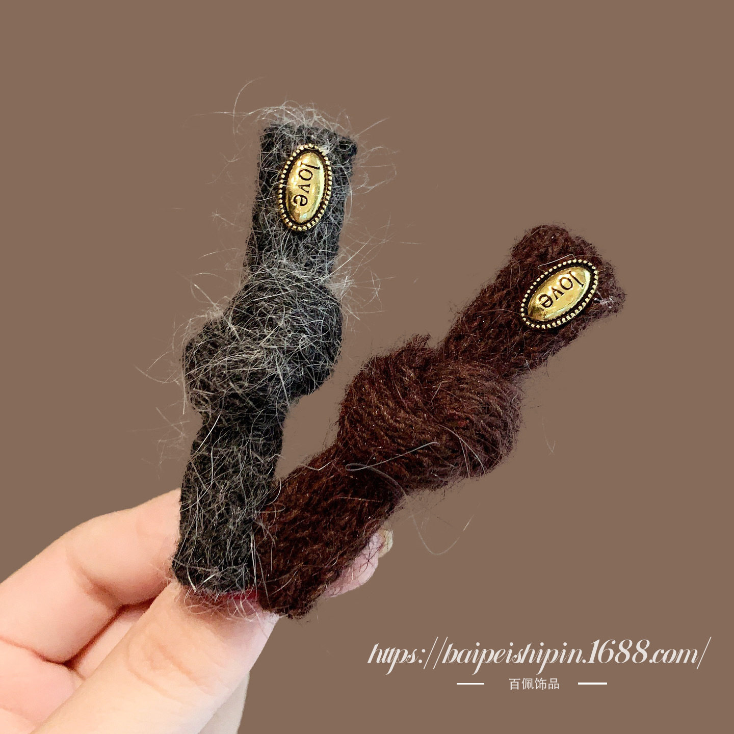 2025年韩国东大门新款秋冬设计感针织毛茸打结蝴蝶结发夹侧边夹女,饰品/流行首饰/时尚饰品新,民族风发饰,淘宝优惠券,粉丝福利购,淘宝优惠卷