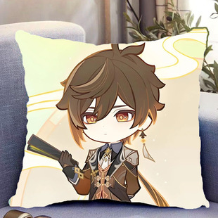 钟离双面抱枕游戏原神周边照片带枕芯靠枕靠垫枕头生日礼物可定制