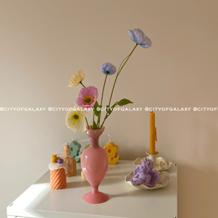 COG 法式复古vintage玉色玻璃花瓶ins同款摆件