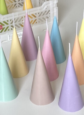 COG 自制ins柱状圆锥蜡烛无味纯手工韩风同款蜡烛摆设拍照摆件