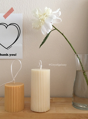 COG 自制ins同款柱状蜡烛无味纯手工制作韩风蜡烛摆设拍照