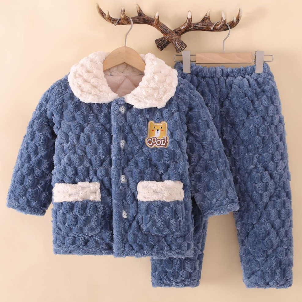 冬季加绒加厚保暖睡衣