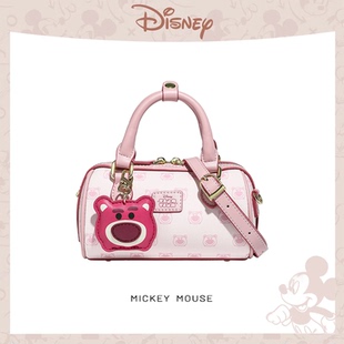 Disney迪士尼新款 松松系列草莓熊波士顿女包可爱甜美单肩斜挎手提