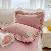 公主风加厚全棉纯棉枕套一对装 四季 通用单人枕头套枕芯套罩长方形