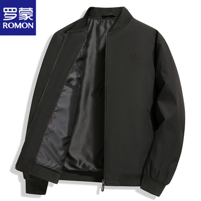 罗蒙夹克男2025秋季中青年爸爸装