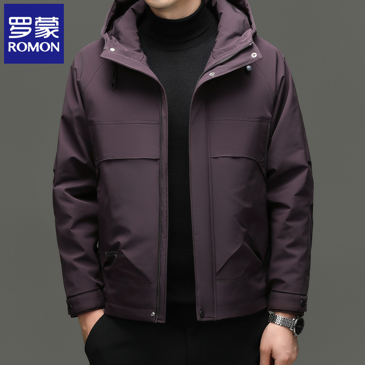 罗蒙2025冬季加厚棉服男装上衣服