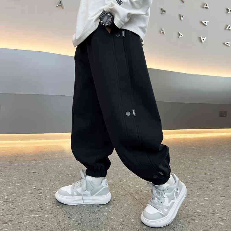 男童春季休闲裤2025新款胖儿童春装裤子纯棉宽松中大童韩版哈伦裤