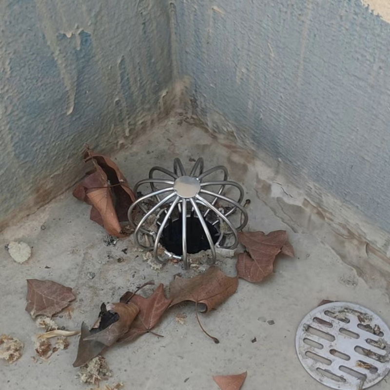 室外大排水304地漏防堵罩楼顶天台雨水管防树叶75PVC过滤网下水道