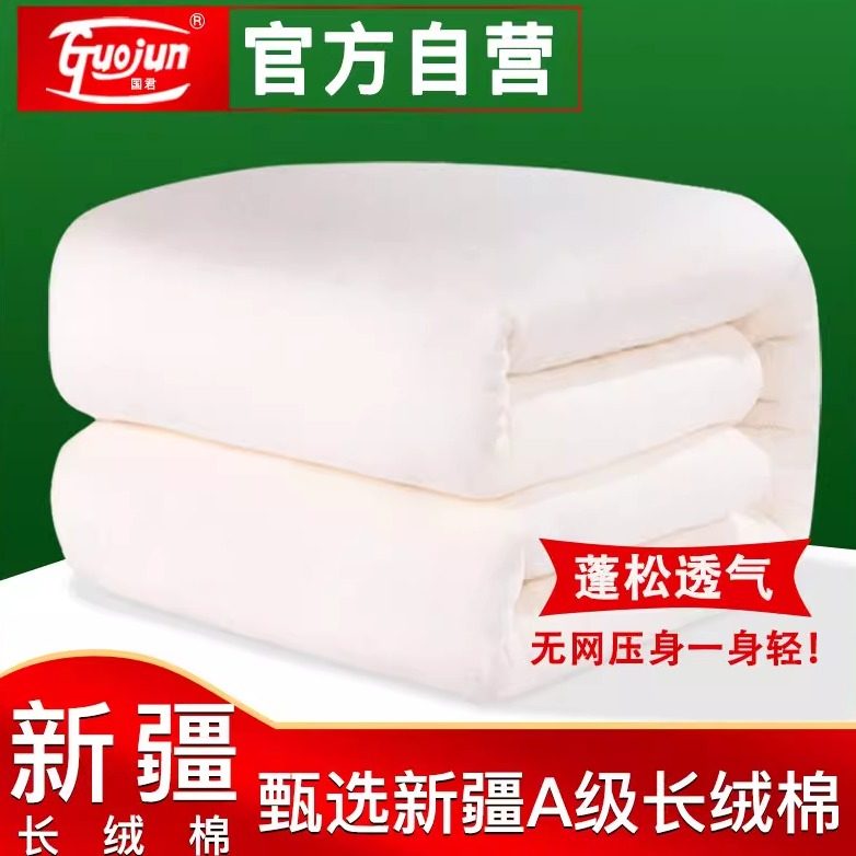 国君棉胎无网棉絮被芯被子新疆长绒棉花被手工被褥冬被加厚保暖,床上用品,棉花被,淘宝优惠券,粉丝福利购,淘宝优惠卷