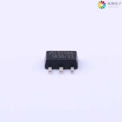 全新ME6206A33PG正品Vin=6V Vout=3.3V 300mA 50dB@(1k