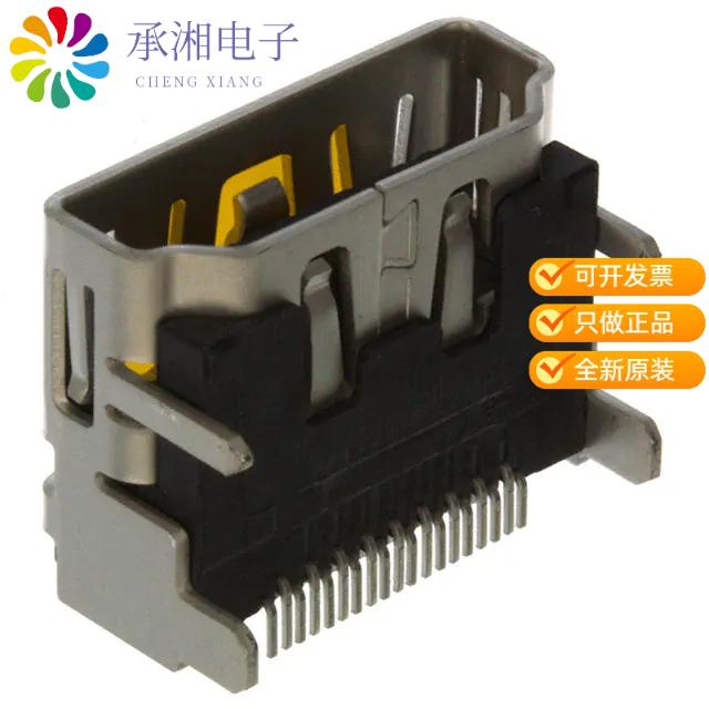正品1747981-1原装CONN RCPT HDMI 19POS PNL MNT R/A
