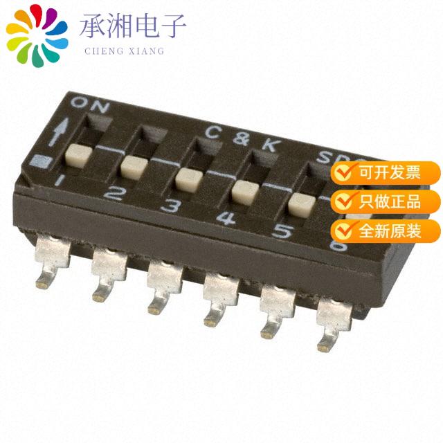 正品SD06H0SB原装SWITCH SLIDE DIP SPST 100MA 25V