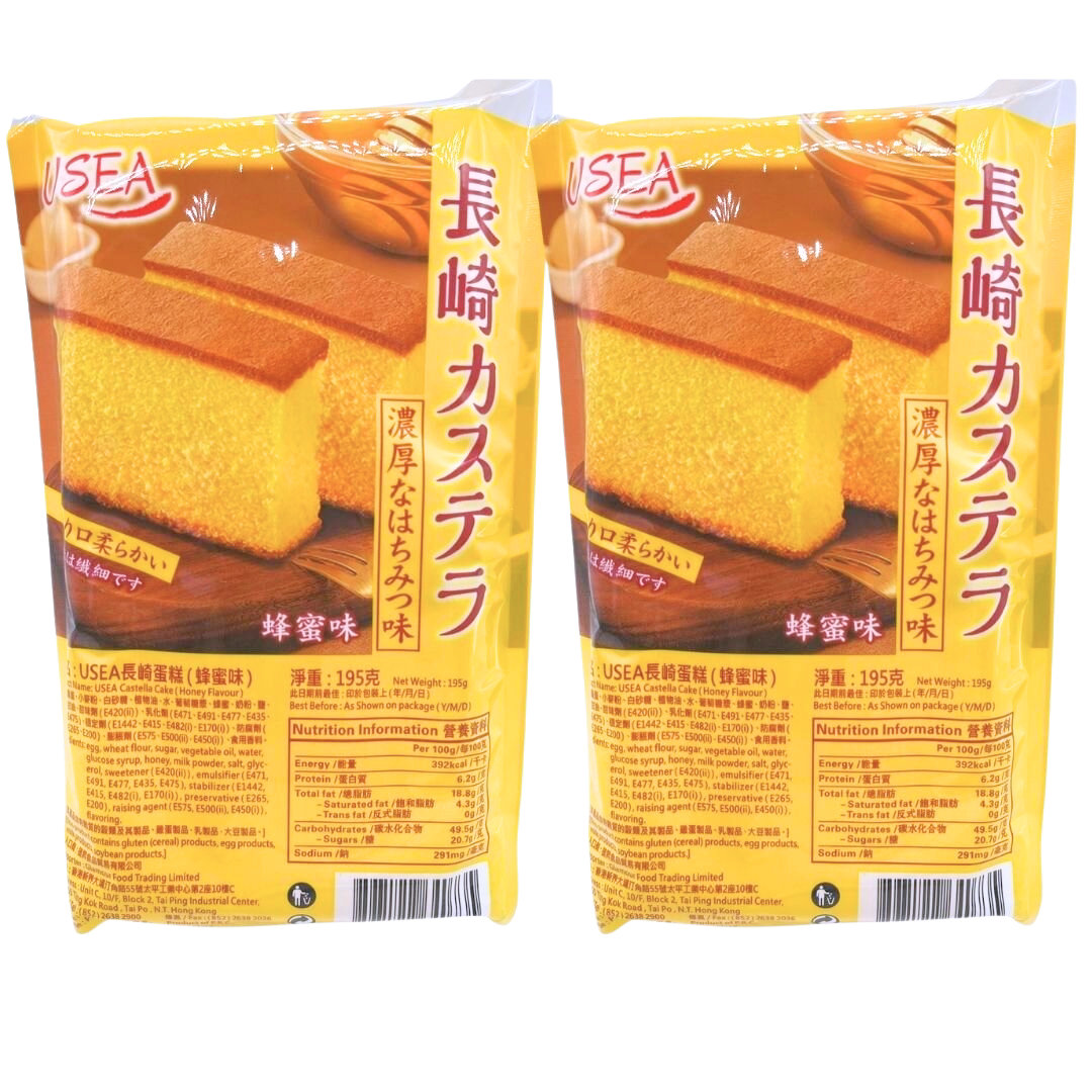 熊印屋 - USEA 长崎蛋糕(蜂蜜味) (6片入独立包装)) 195G X2